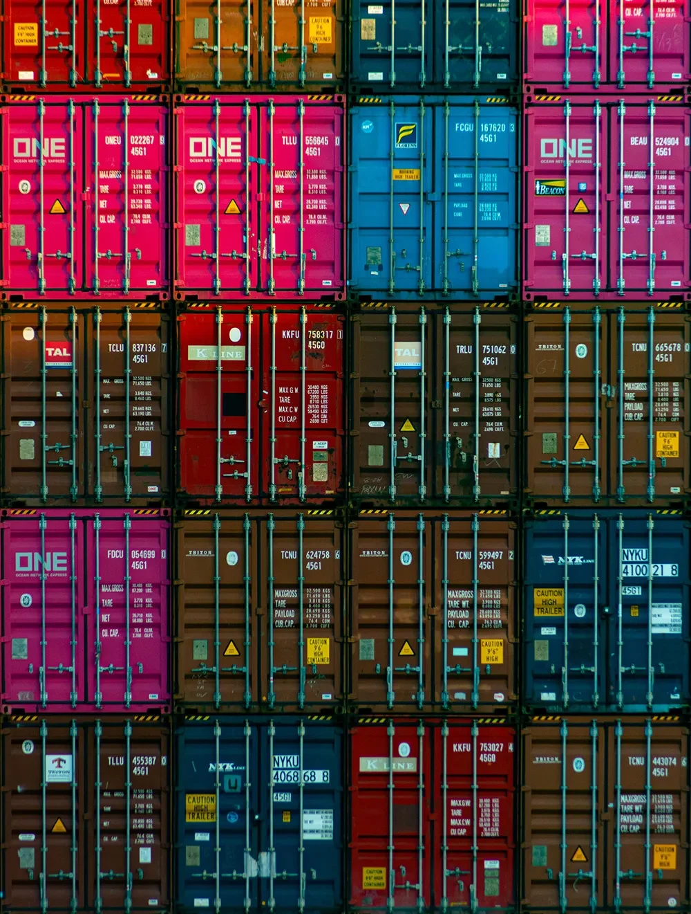 Containers représentant la logistique des achats et de la supply chain